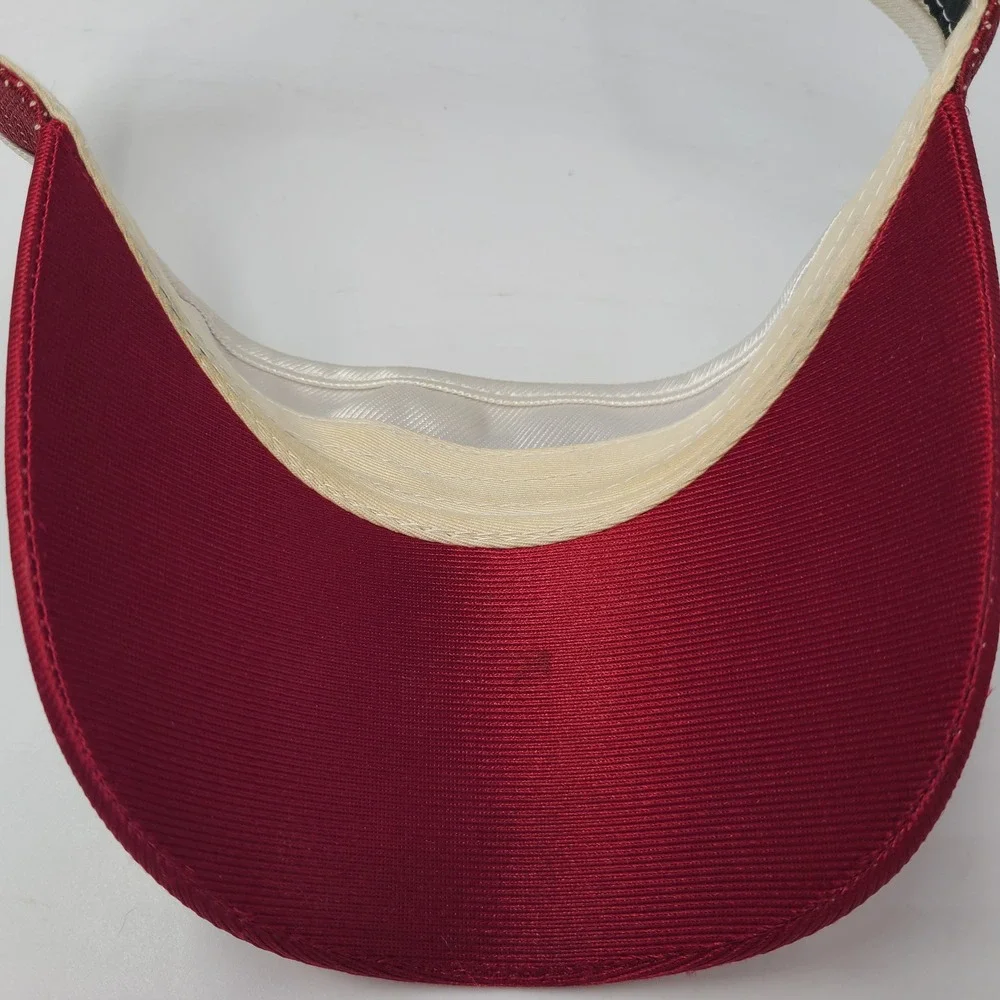 Arkansas Razorbacks Visor Hat Adjustable Starter Red White NCAA University Men‎
